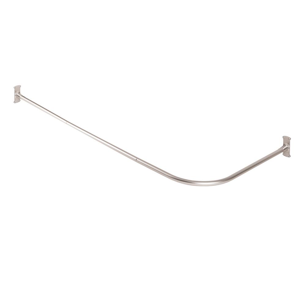 L Shaped Shower Curtain Rods Accessories The Home Depot Utopia Alley Rustproof L Shaped Corner Shower Curtain