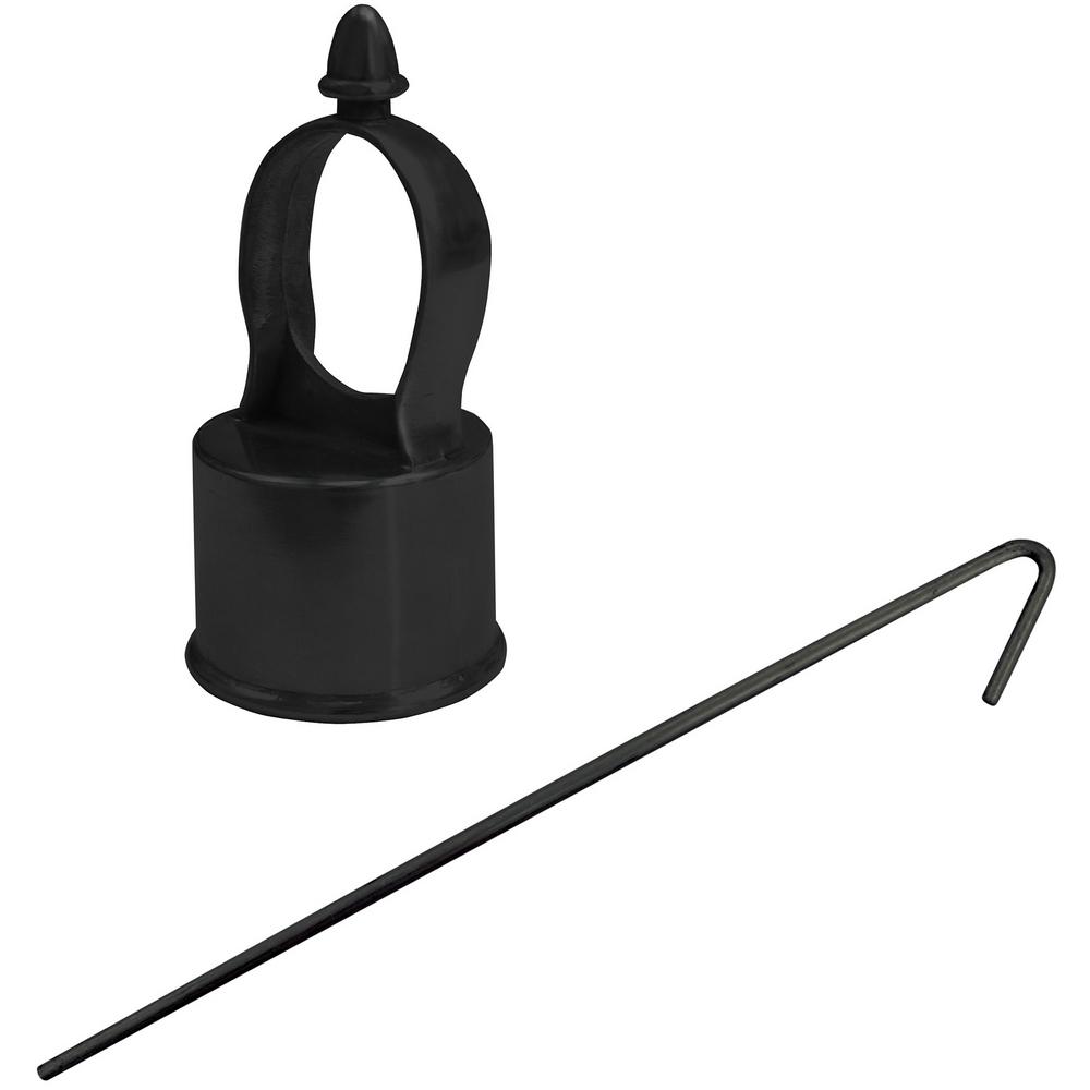 YARDGARD Black 15/8 in. Line Post Fittings Kit328102A The Home Depot