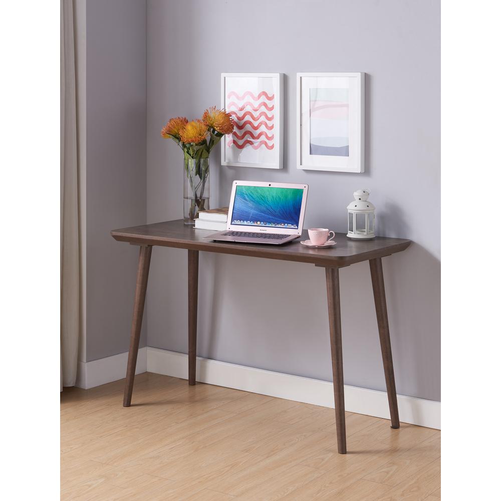 Furniture Of America Asa Walnut Oak Writing Desk With Usb Port Idi