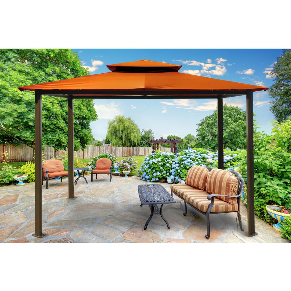 Paragon Outdoor Paragon Gazebo 10 ft. x 12 ft. with Rust ...