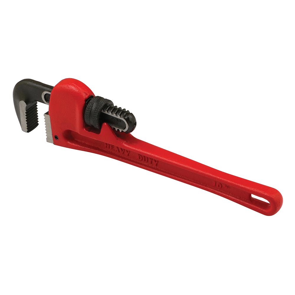 Armour Line 10 in. Pipe Wrench, Heavy Duty Cast Iron, Red-RP77371 - The ...