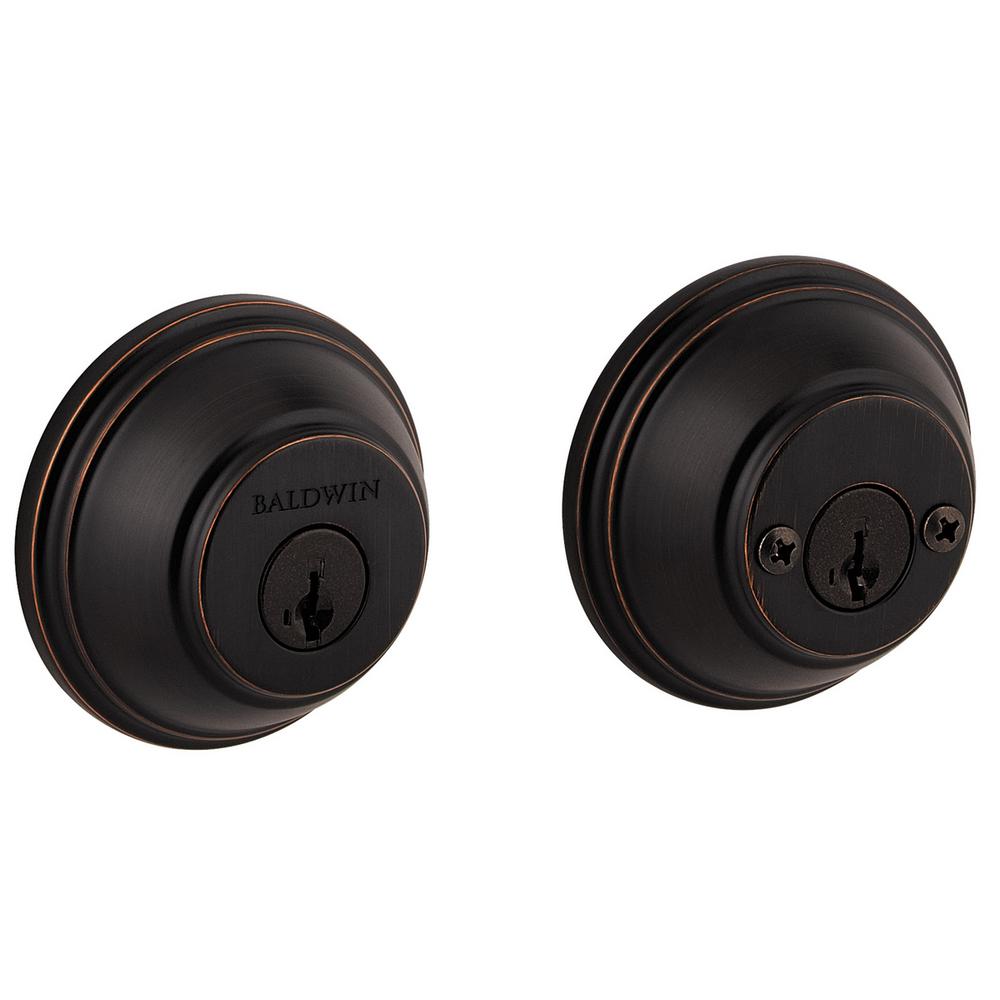 Baldwin Prestige Bronze Double Cylinder Round Deadbolt385 RDB