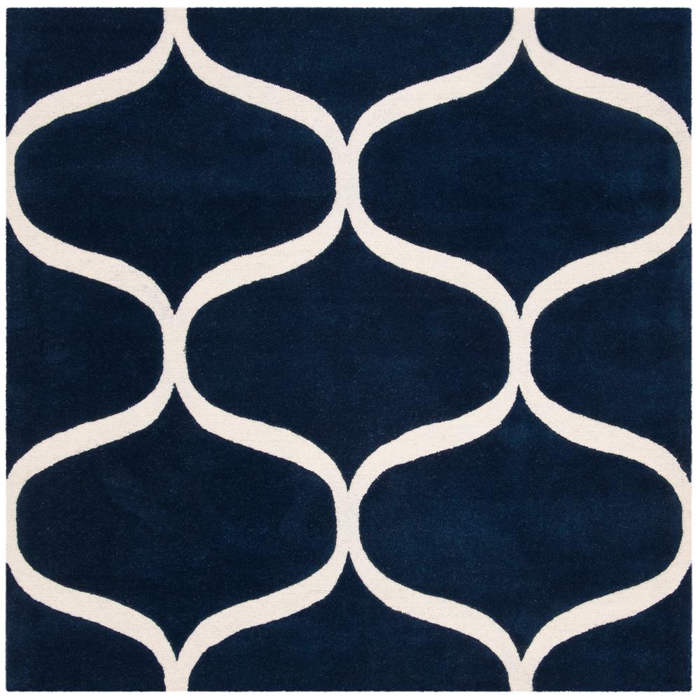 Safavieh Cambridge Dark Blue/Ivory 6 ft. x 6 ft. Square Area Rug