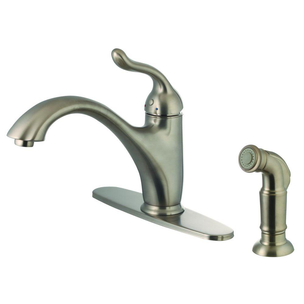Yosemite Home Decor SingleHandle Standard Kitchen Faucet with Side