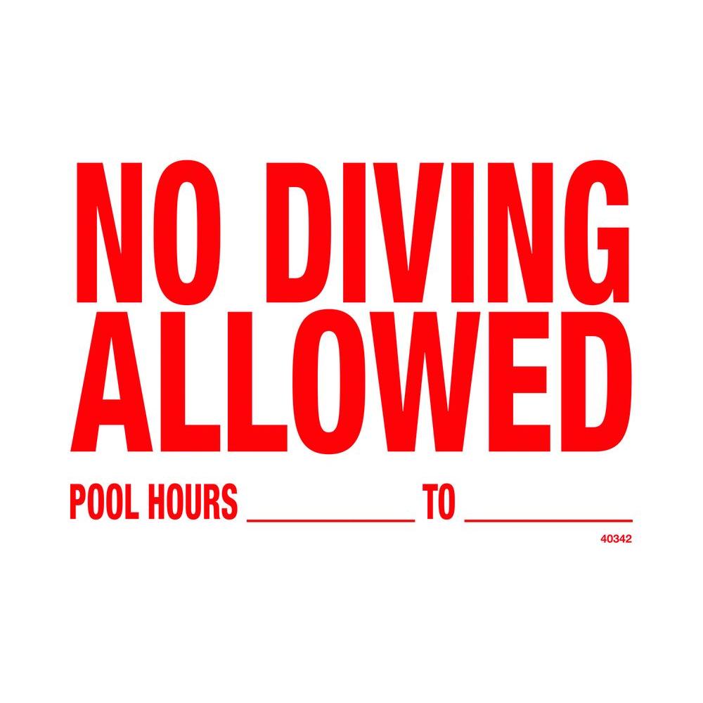 Poolmaster No Diving Allowed Sign40342 The Home Depot