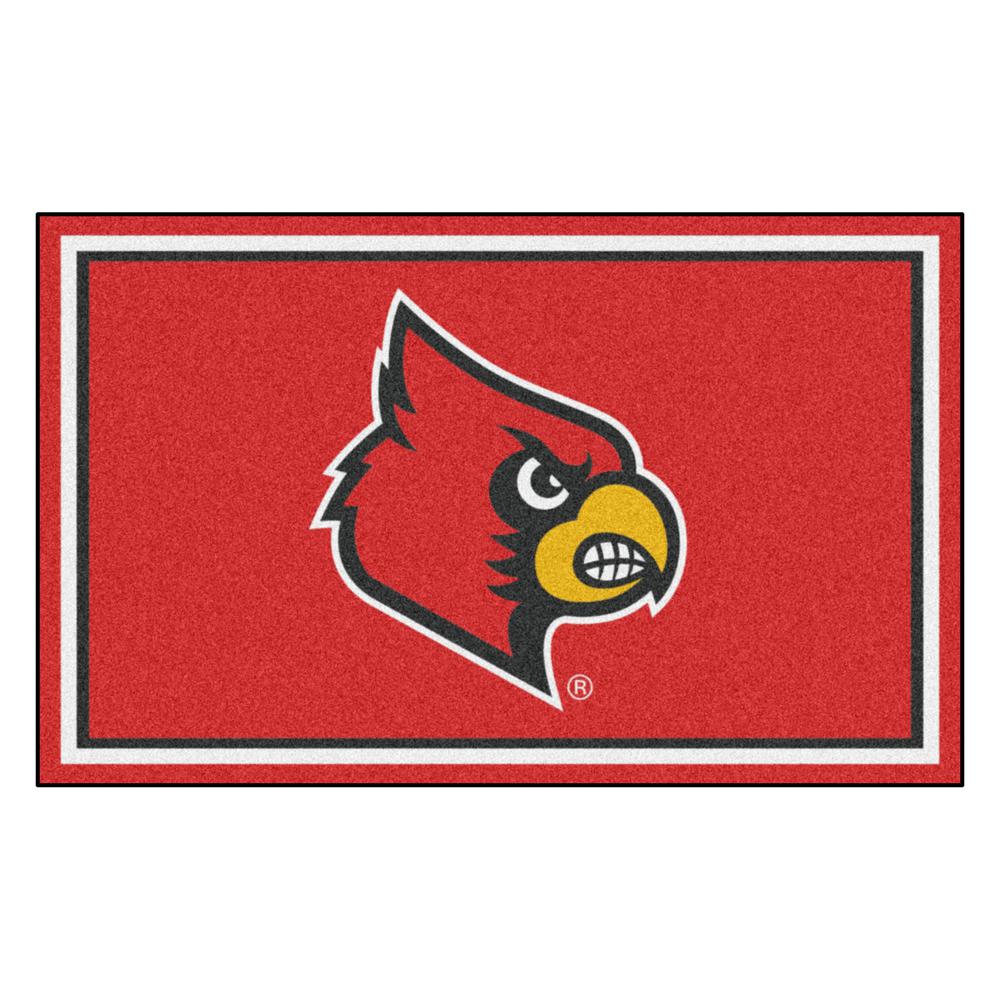 Fanmats Ncaa University Of Louisville Red 4 Ft X 6 Area Rug Fanmats Ncaa University Of Louisville Red 4 Ft X 6 Area Rug