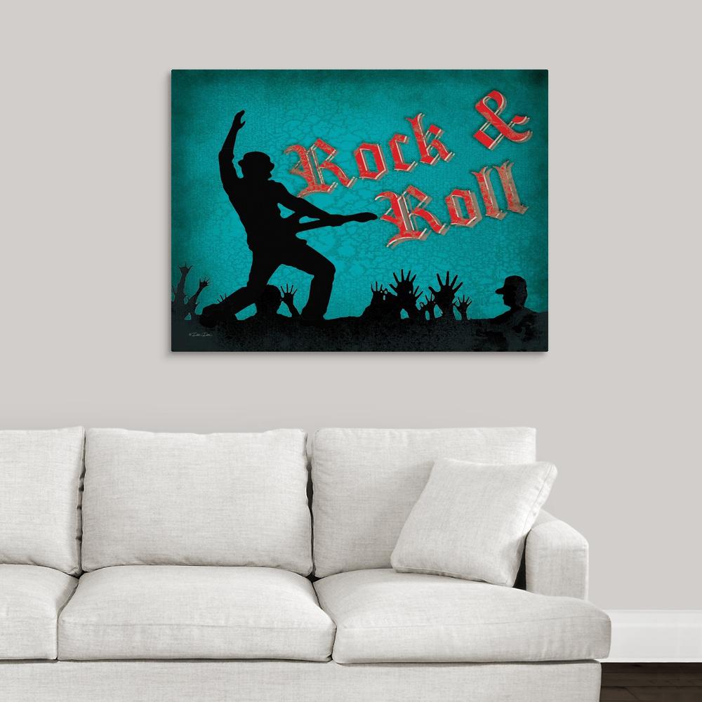 Rock And Roll By Dee Dee Canvas Wall Art