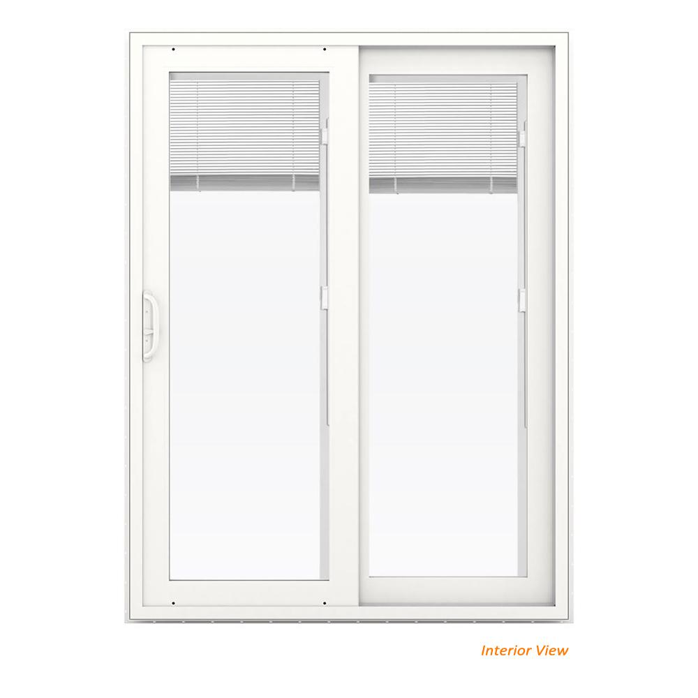 Jeld Wen 60 In X 80 In V 4500 White Vinyl Right Hand Full Lite