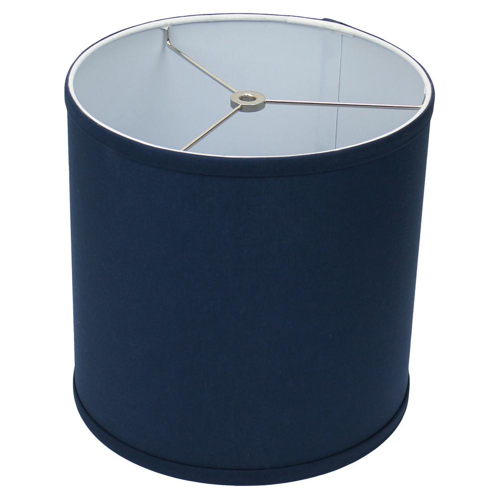 10 in. Top Diameter x 10 in. H x 10 in. Bottom Diameter Linen Navy Blue Drum Lamp Shade101010