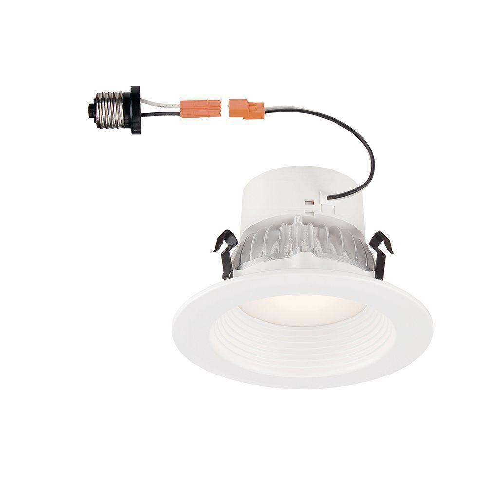 1 Pack Special S Outdoor Recessed Lighting The 4 In Bright White Led Recessed Deep Baffle Trim 93 Cri Ceiling Light