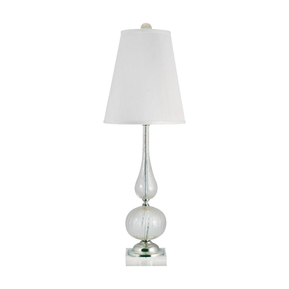 Titan Lighting Serrated Venetian Glass 33 In Clear And Gold Table Titan Lighting Serrated Venetian Glass 33 In Clear And Gold Table Lamp