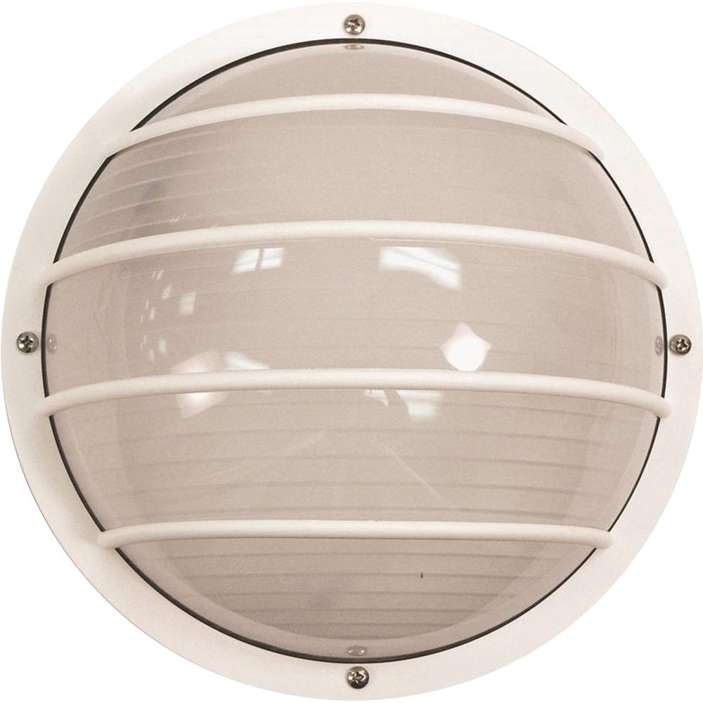 Volume Lighting Mini 1 Light White Polycarbonate Outdoor Caged - Flush Mount Wall Sconce Lighting Volume Lighting Mini 1 Light White Polycarbonate Outdoor Caged - Flush Mount Wall Sconce Lighting
