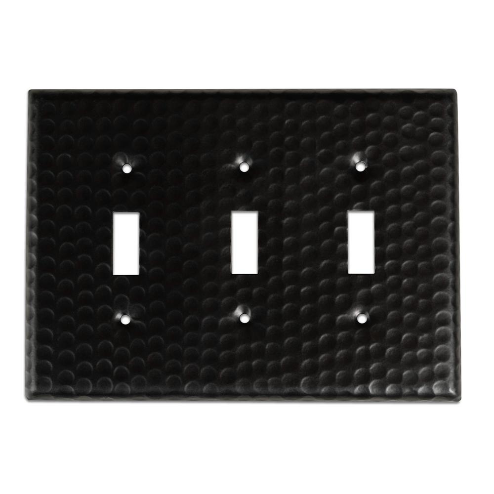 black wall switch plates