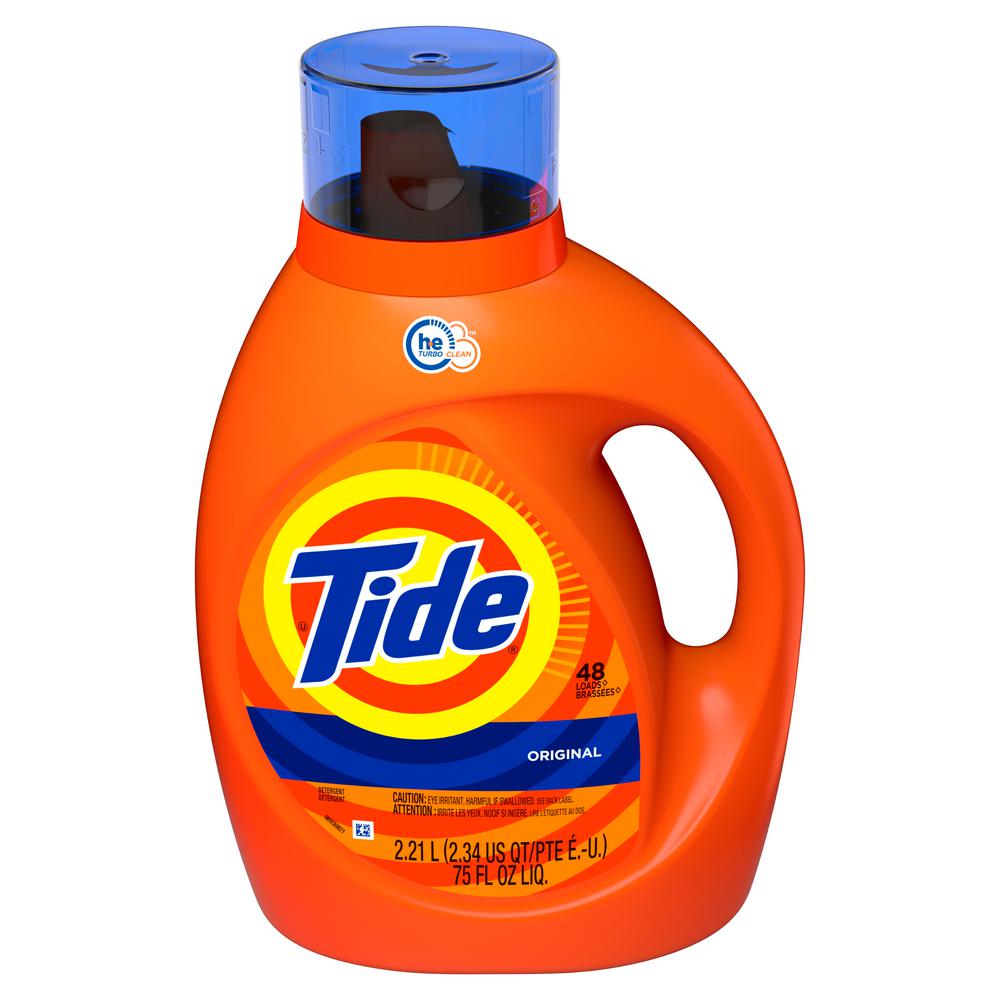 TIDE Original Scent HE Liquid Laundry Detergent 75 oz. (48 Loads) Turbo ...