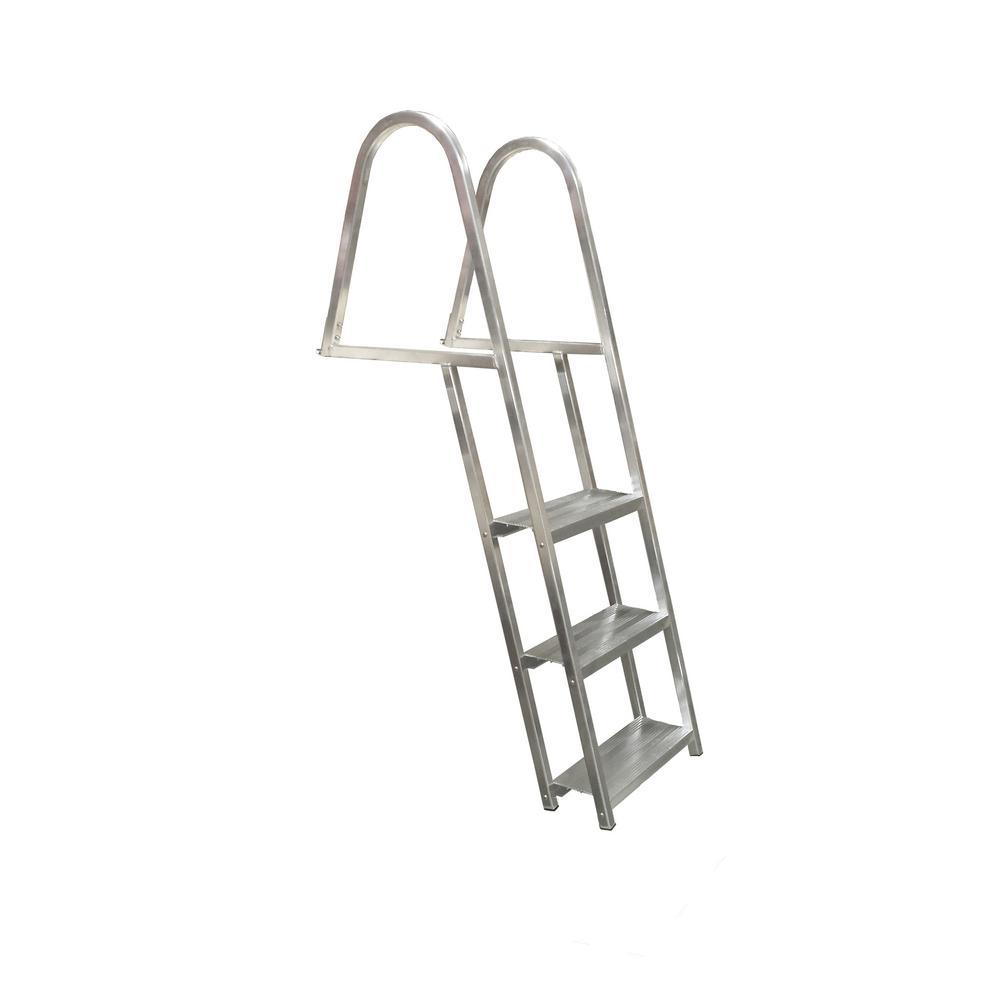 Multinautic 3Step Angled Wide 51/2 in. Aluminum Dock Ladder15520