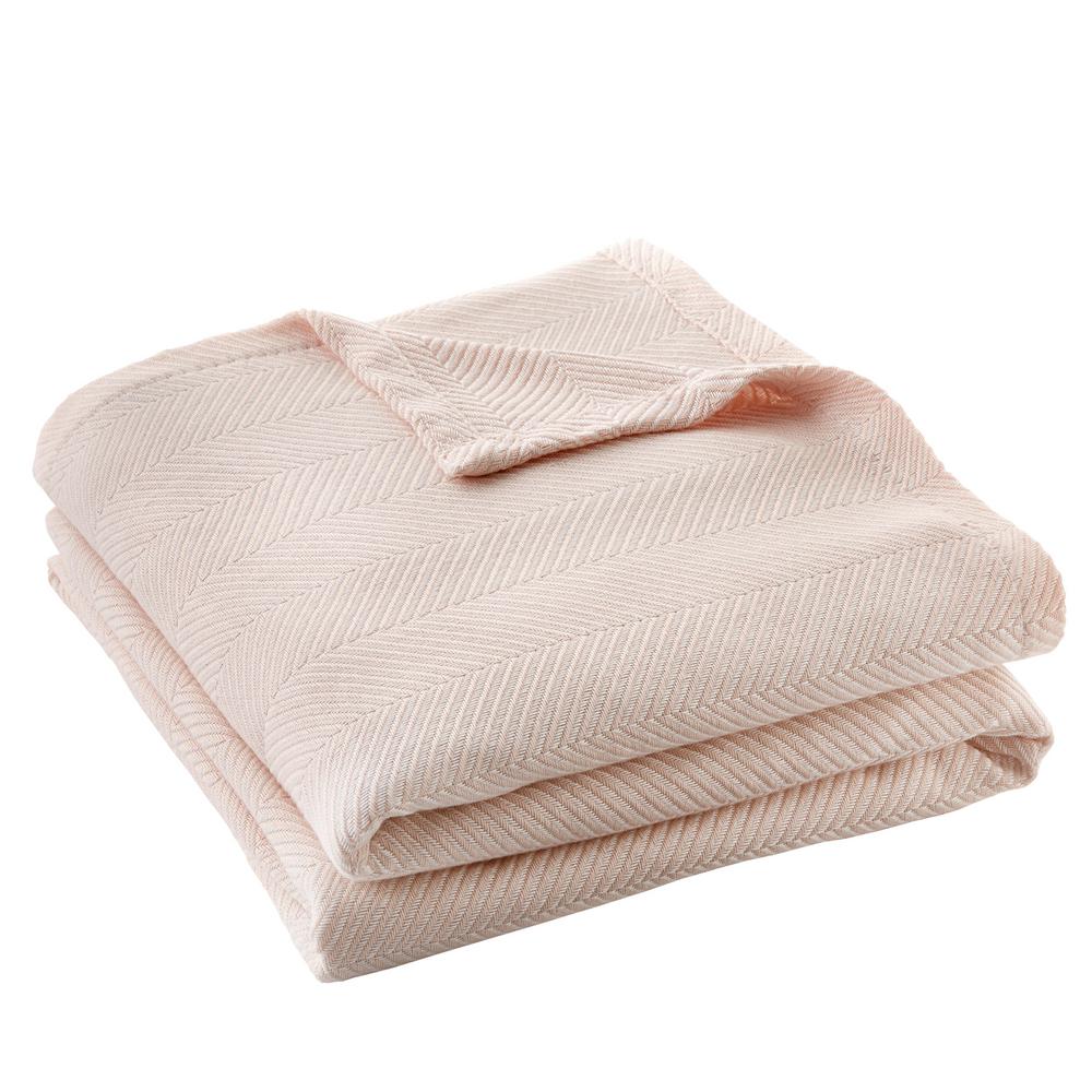 Home Decorators Collection Cotton TENCEL Blend Twin Blanket in Steel