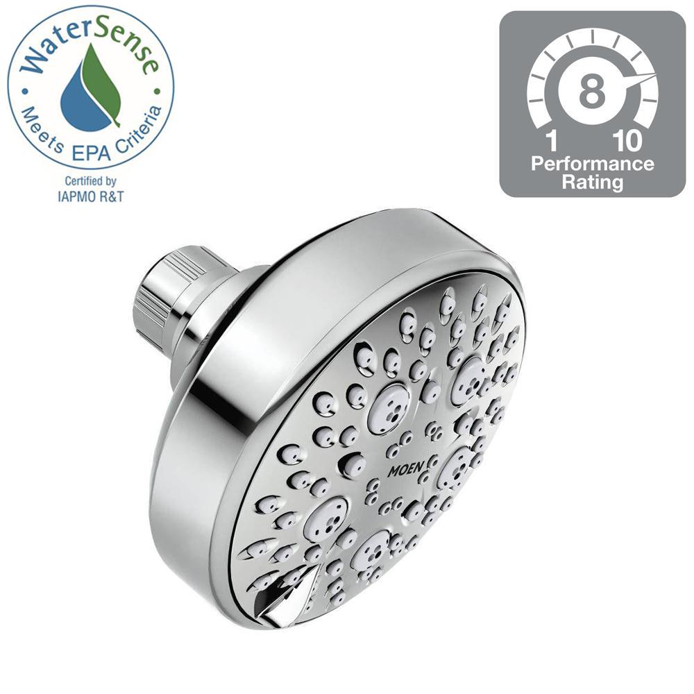 MOEN Intensity 5-Spray 9 in. Rainshower Showerhead in Chrome-21530 ... MOEN Intensity 5-Spray 9 in. Rainshower Showerhead in Chrome-21530 ...