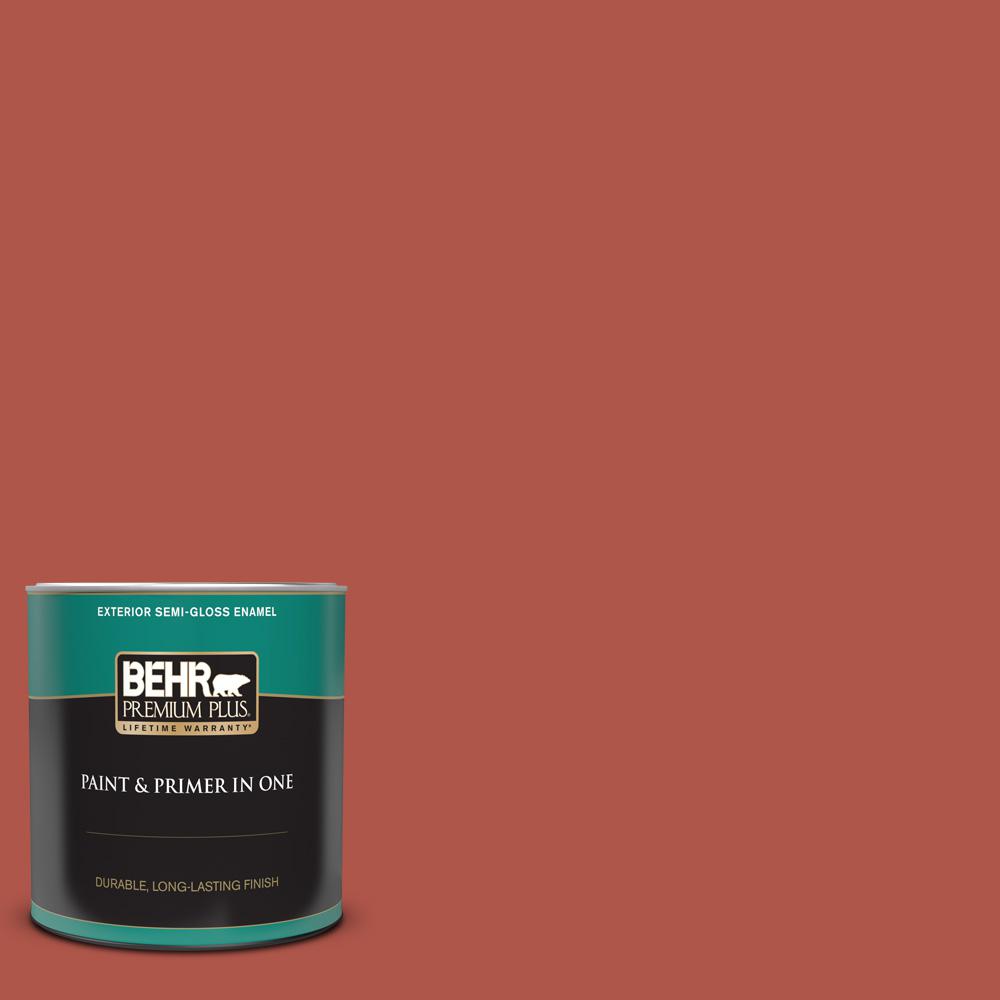 BEHR PREMIUM PLUS 1 qt. PPU214 Tibetan Orange SemiGloss