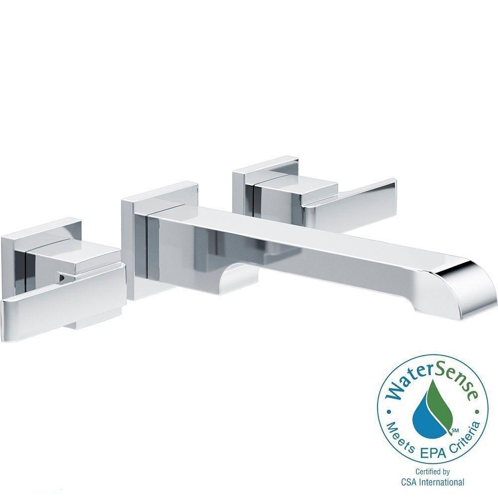 Delta Ara 8 in. Widespread 2Handle Bathroom Faucet Trim Kit in Chrome