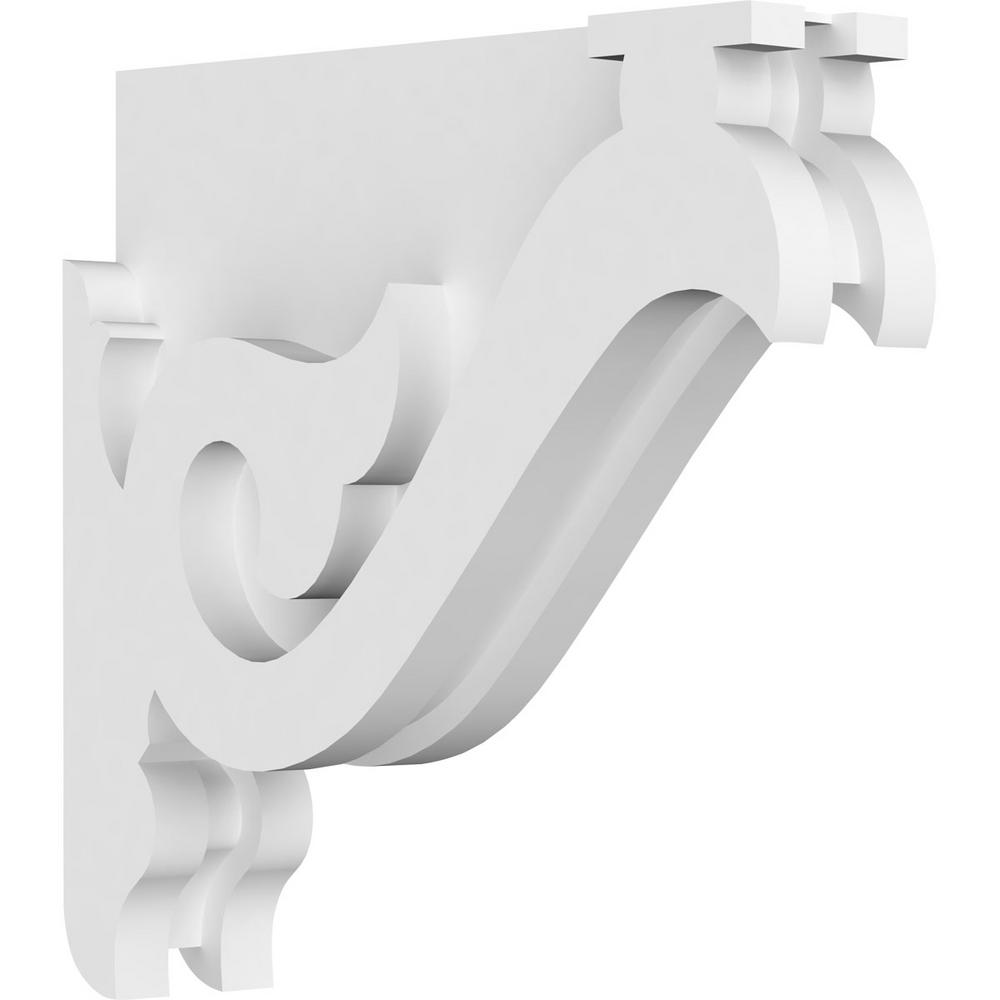 Ekena Millwork 17/8 in. x 8 in. x 8 in. PVC Florence Corbel