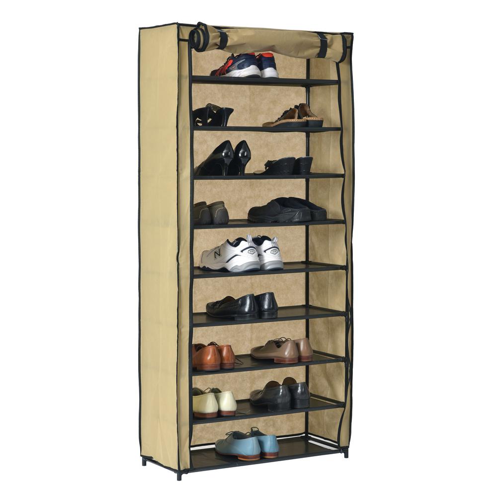 shoe shelf with cover