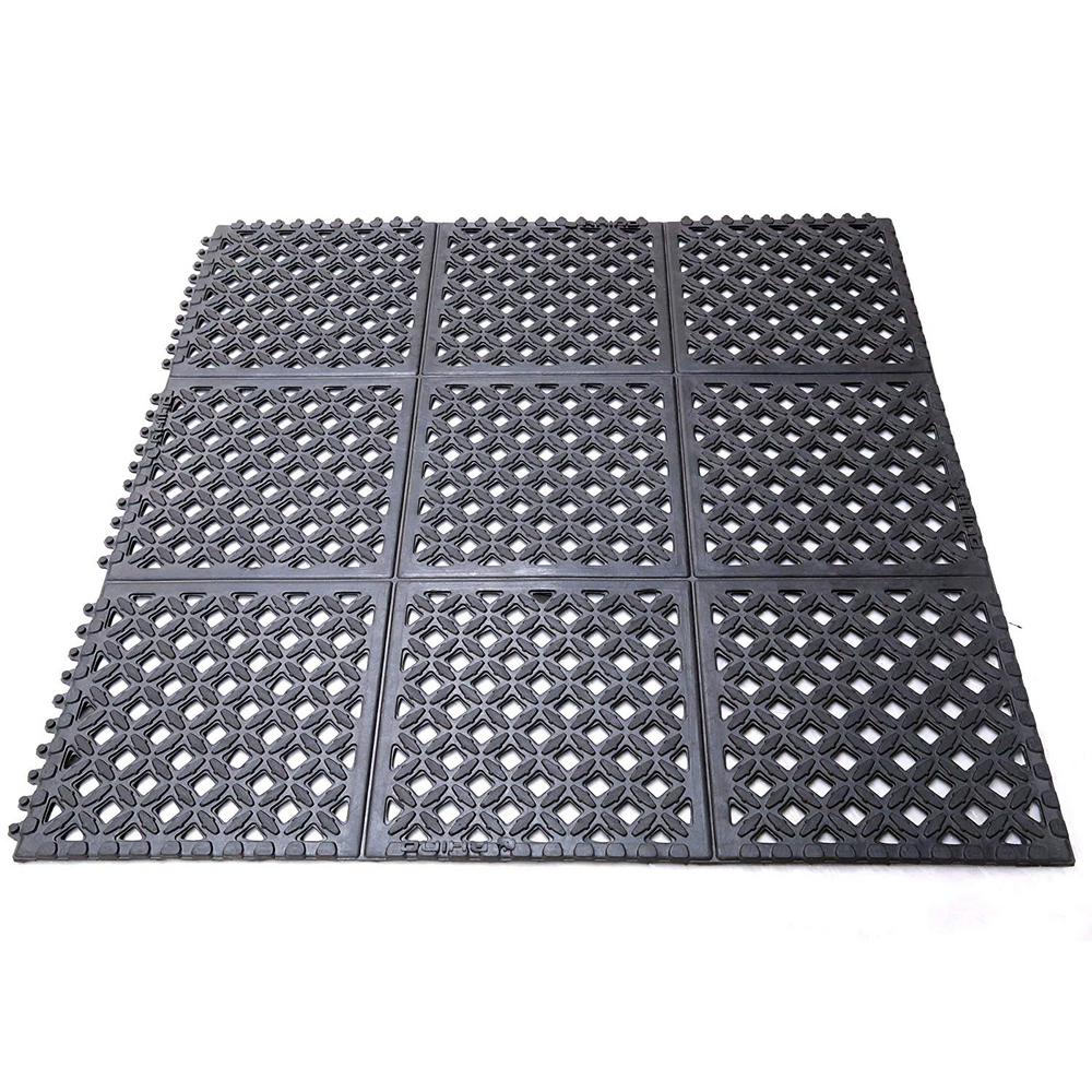 Ranco Industries Drain X Diamond Thru Black 2 Ft 3 1 Drain X Diamond Thru Black 2 Ft 3 1 In Anti Fatigue Rubber Kitchen Mat