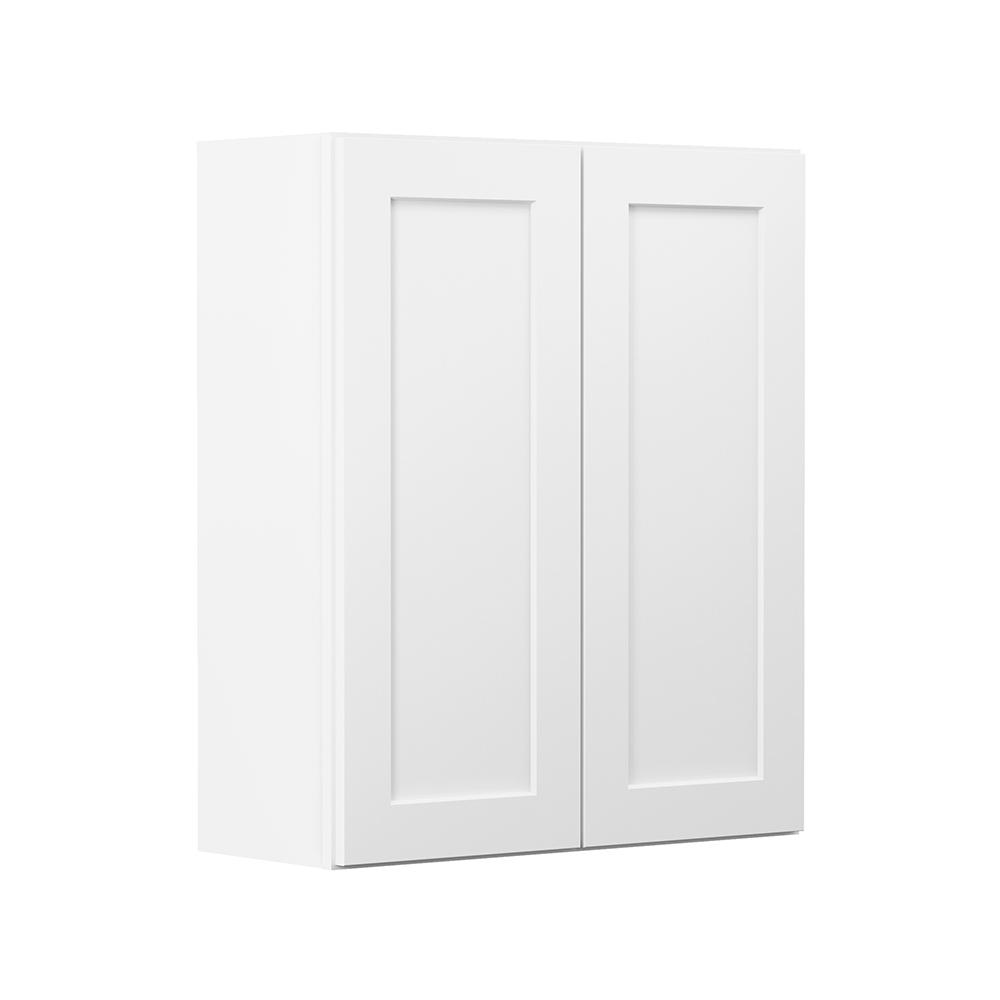Hampton Bay Shaker Ready To Assemble 24 In W X 96 In H X 24 In D X Plywood Pantry Kitchen Cabinet In Denver White Painted Finish Hkd Wp2496b The Home Depot