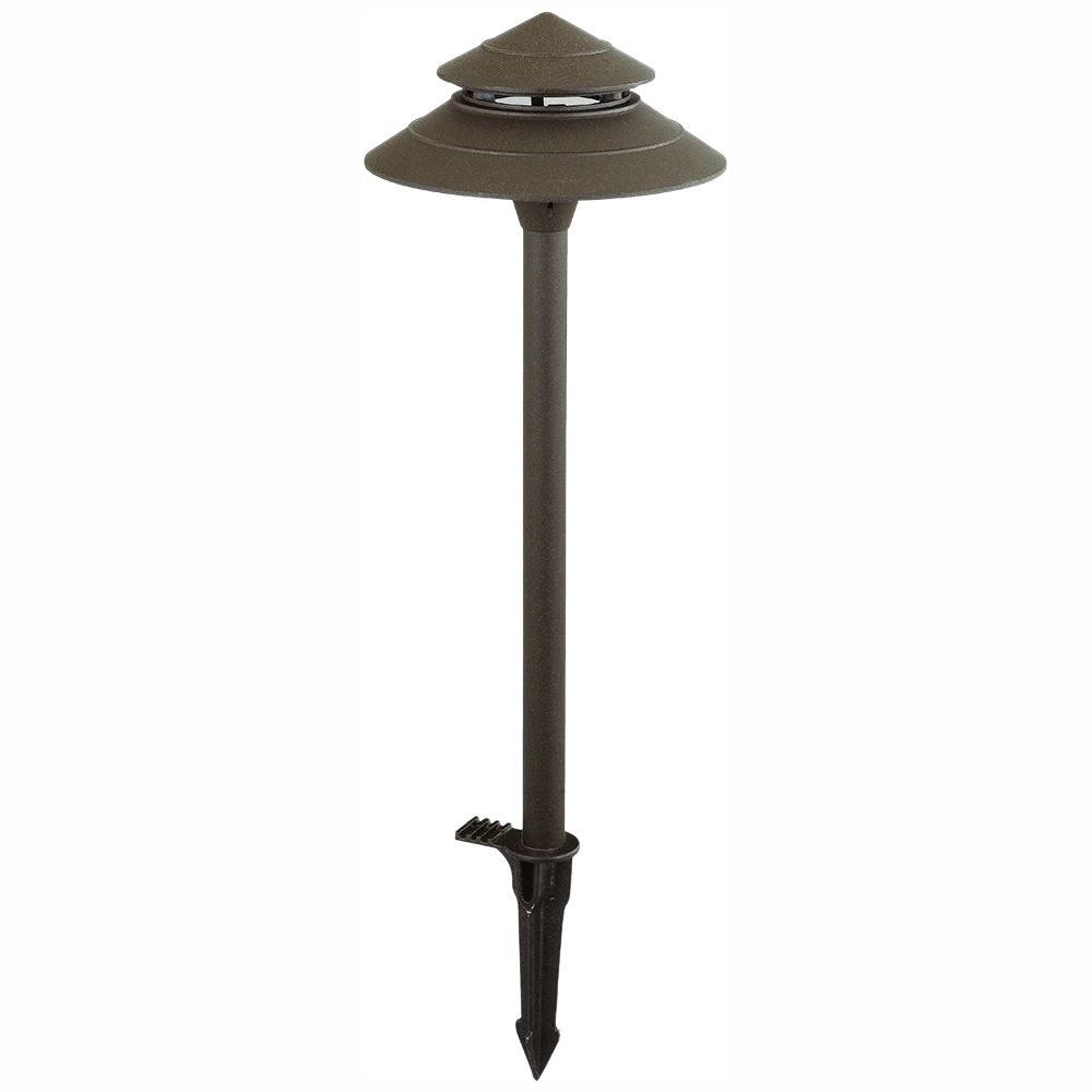 Hampton Bay Low Voltage Textured Bronze Outdoor Integrated Led 2 Tier Landscape Path Light Hampton Bay Low Voltage Textured Bronze Outdoor Integrated Led 2 Tier Landscape Path Light