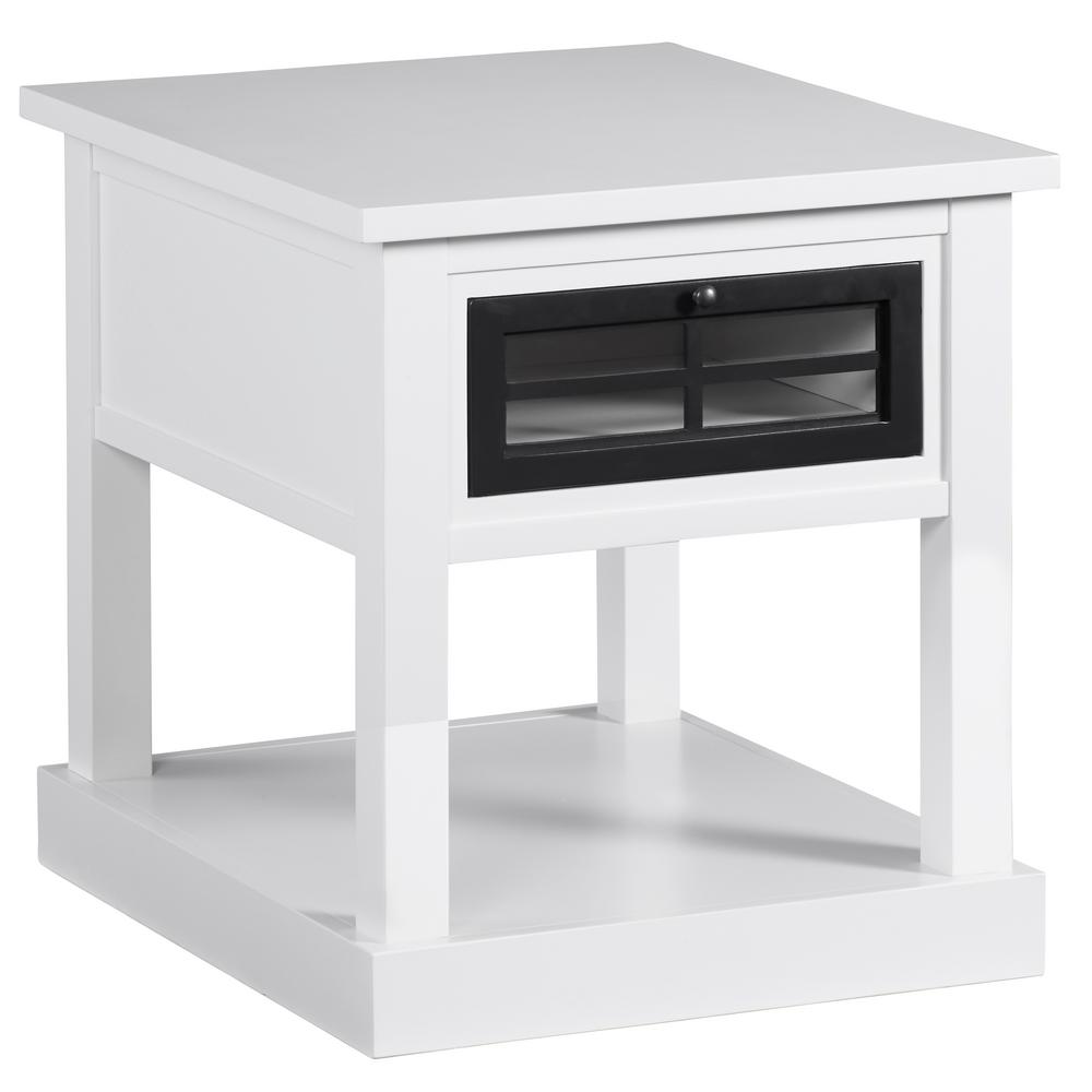 Progressive Furniture Habitat Snow Black End Table T743 04 The Progressive Furniture Habitat Snow Black End Table