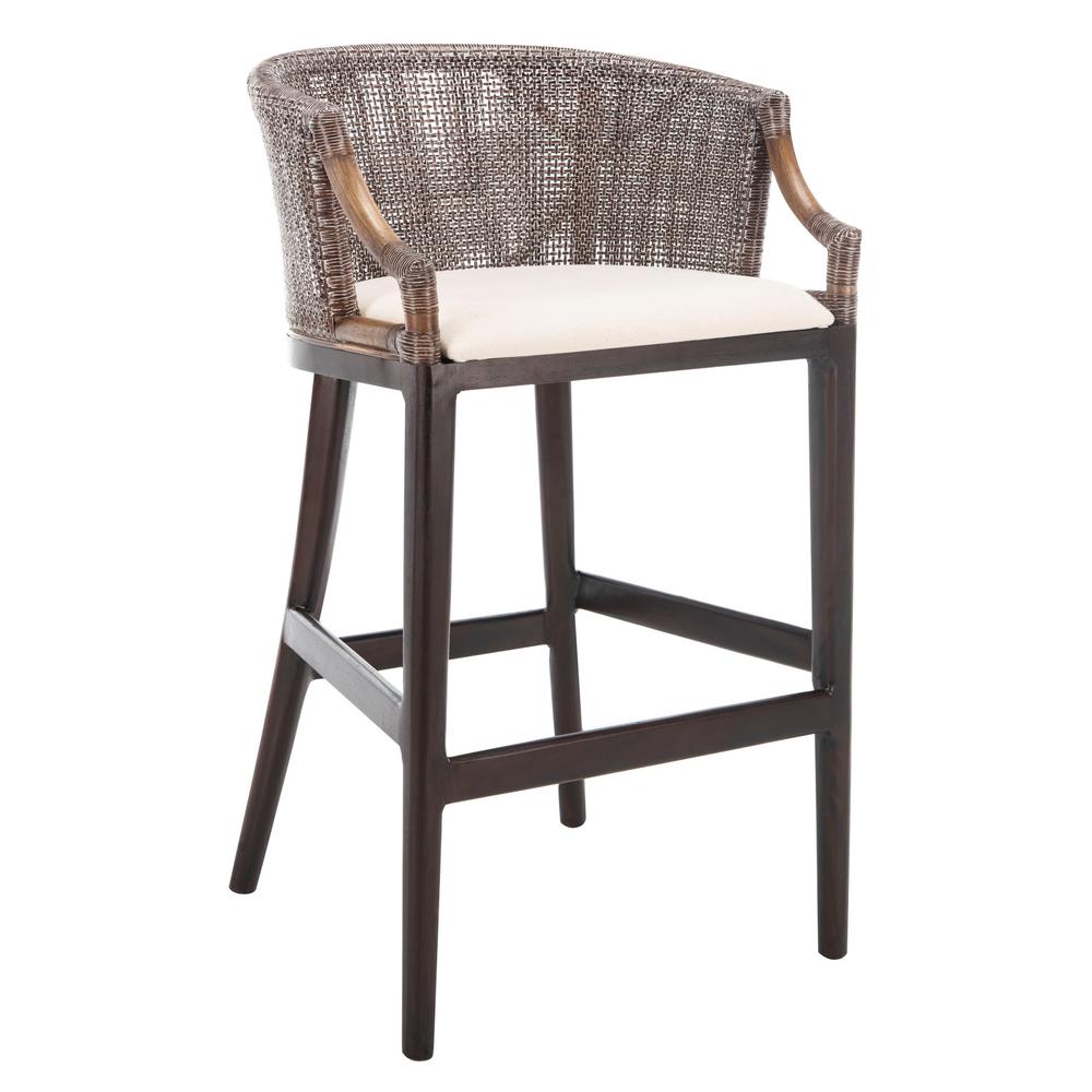 Safavieh Brando 28 In Brown Cushioned Bar Stool Sea4014b The Home Depot
