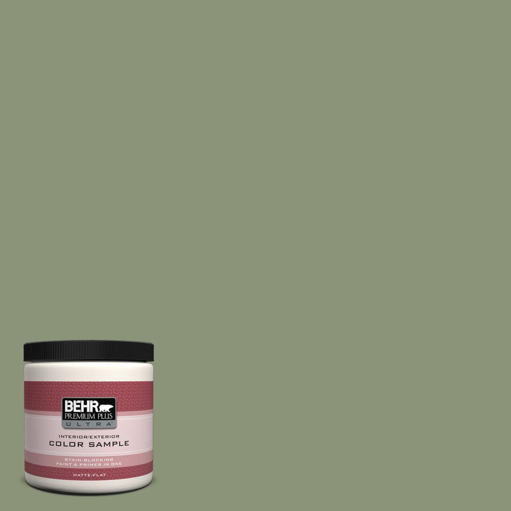 BEHR Premium Plus Ultra 8 oz. 420F5 Olivine Interior/Exterior Paint