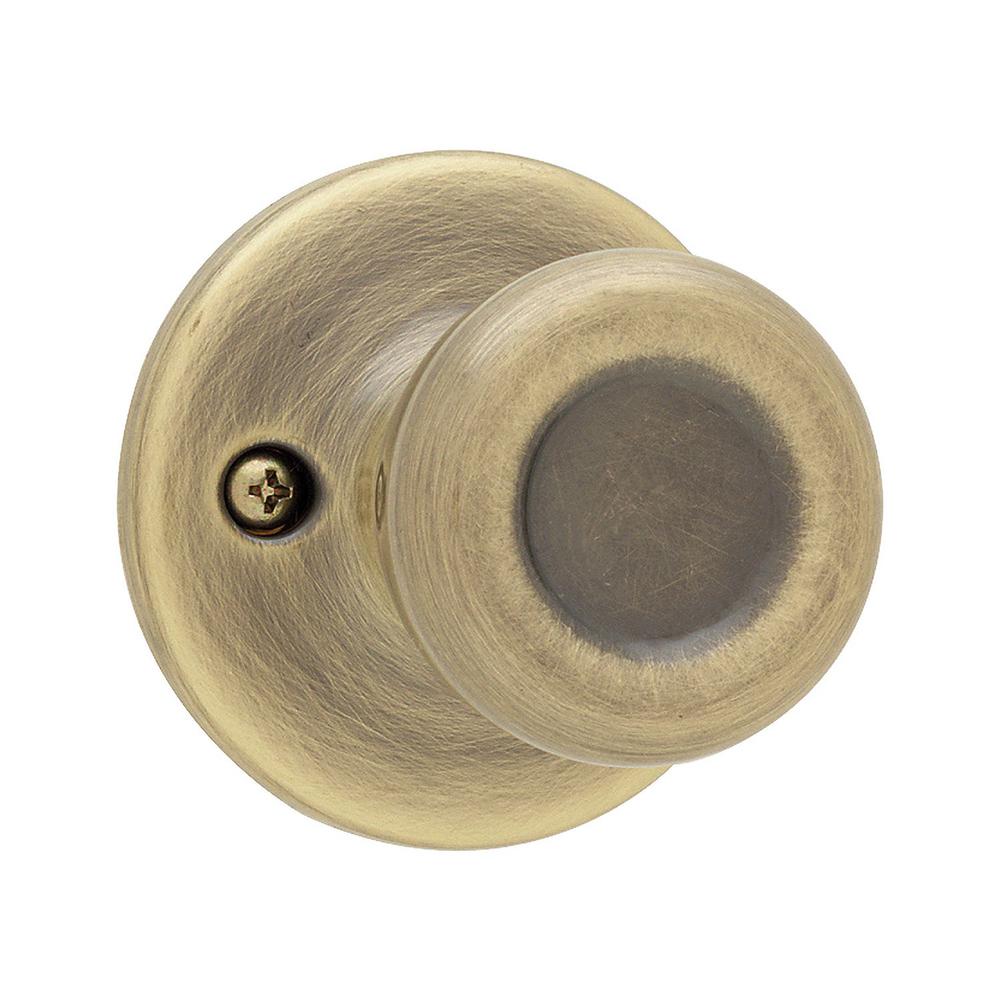 Kwikset Tylo Antique Brass Dummy Door Knob-488T5V1 - The Home Depot