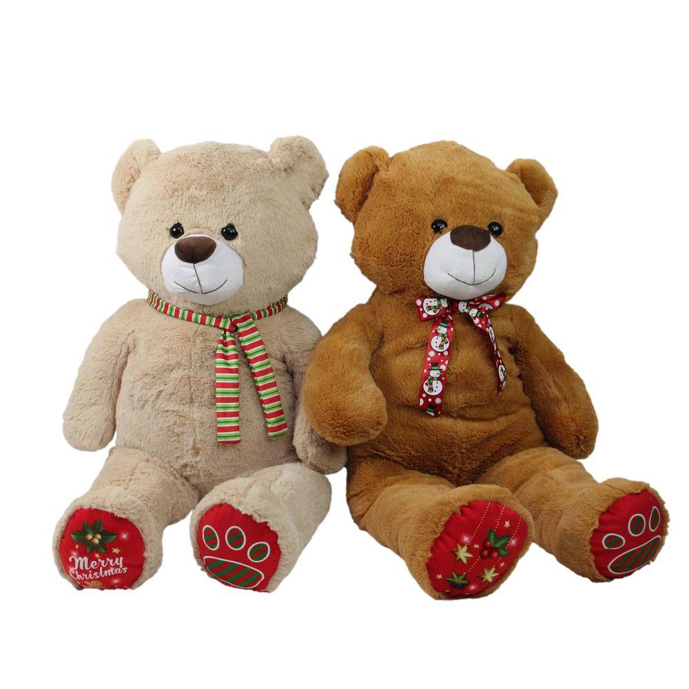 Christmas Holiday plush soft Gingerbread Stuffed Bear 12/" decoration