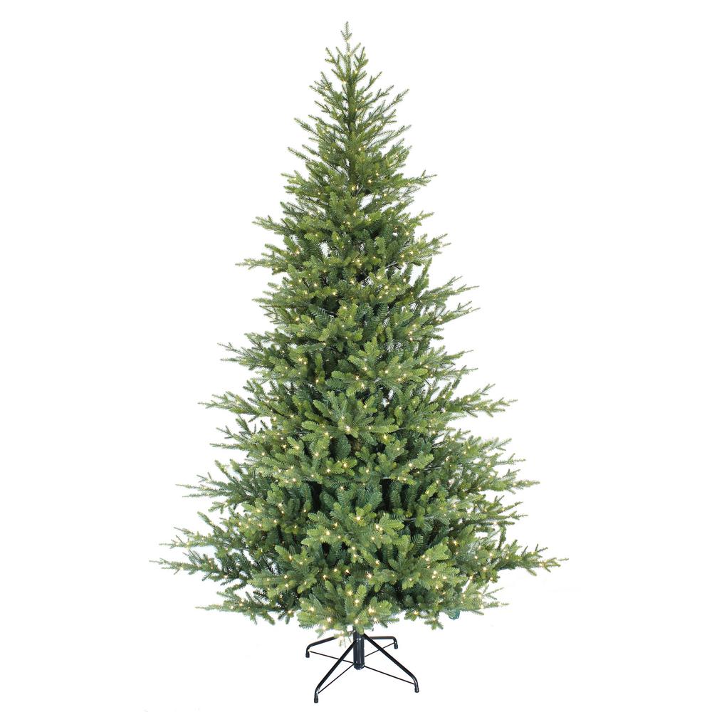 Puleo International 7.5 ft. Pre-Lit Alberta Spruce Artificial Christmas Tree with 1000 Warm White Lights