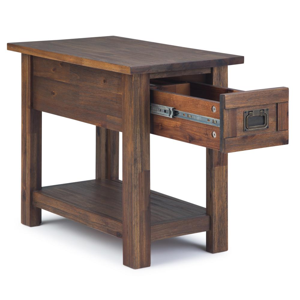 Simpli Home Monroe Solid Acacia Wood 14 In Wide Rustic