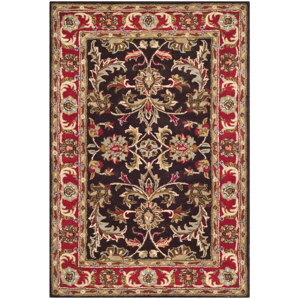 Safavieh Heritage Chocolate Red 4 Ft X 6 Area Rug Hg951a Heritage Chocolate Red 4 Ft X 6 Area Rug