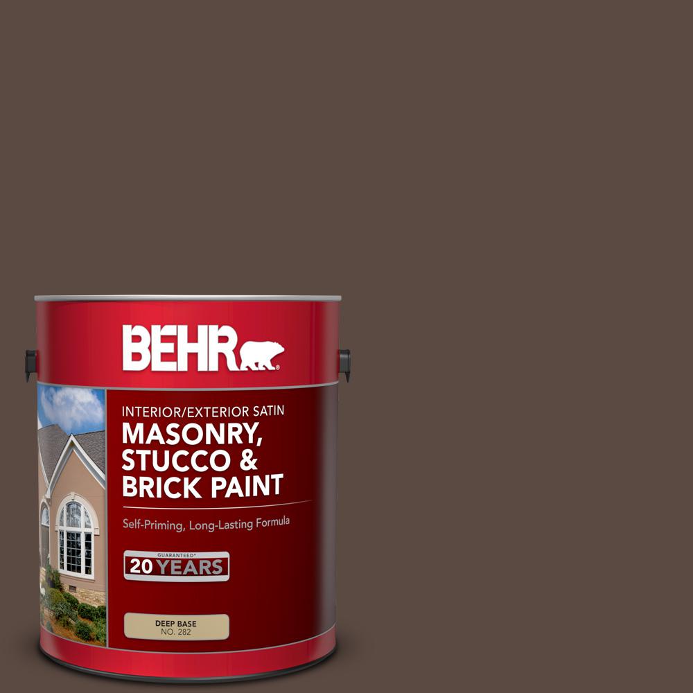 BEHR 1 gal. SC105 Padre Brown Satin Interior/Exterior BEHR 1 gal. SC105 Padre Brown Satin Interior/Exterior