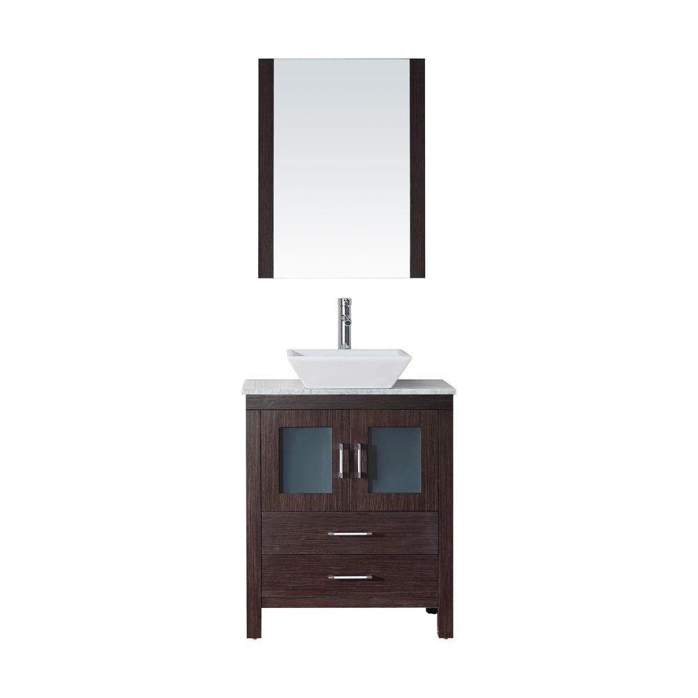 Virtu USA Dior 24 in. W Bath Vanity in Espresso with Vanity Top in