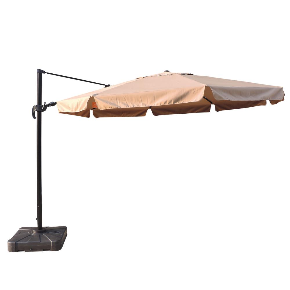 13 Ft Crank Lift System Patio Umbrellas Patio Furniture The Home Depot