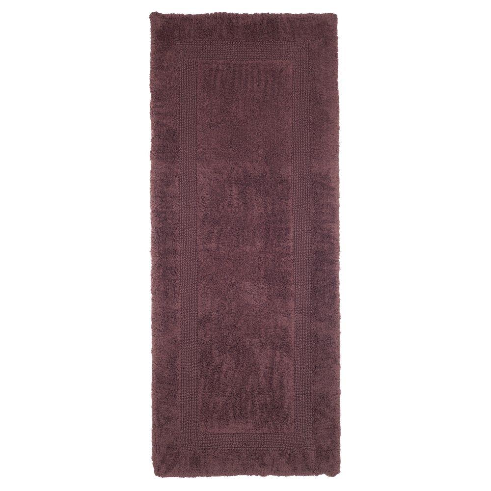 Lavish Home Burgundy 2 ft. x 5 ft. Cotton Reversible Extra Long Bath