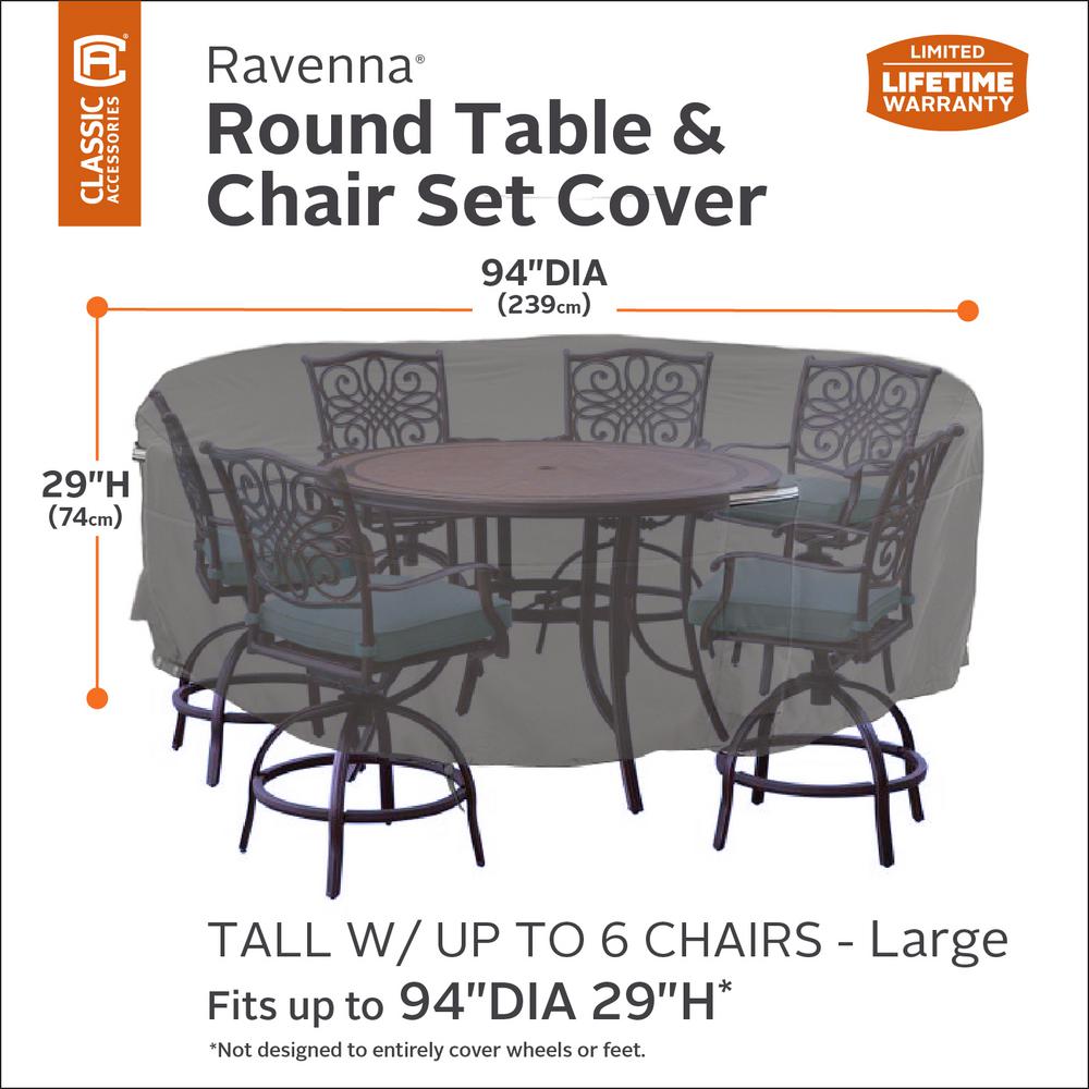 Home Garden Large Ravenna Round Table Set Cover Outdoor Furniture Covers Patio Garden Furniture Outdoor Furniture Covers