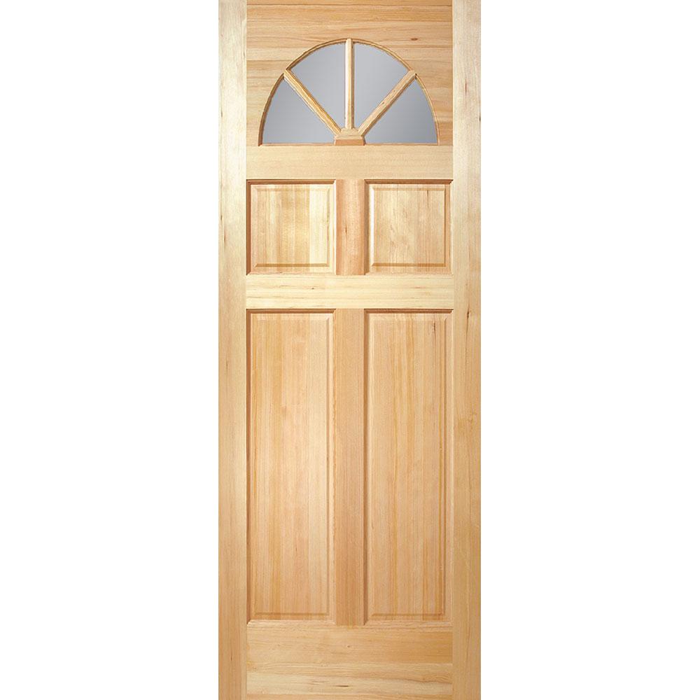 Masonite 30 in. x 80 in. Fan Lite Unfinished Fir Front