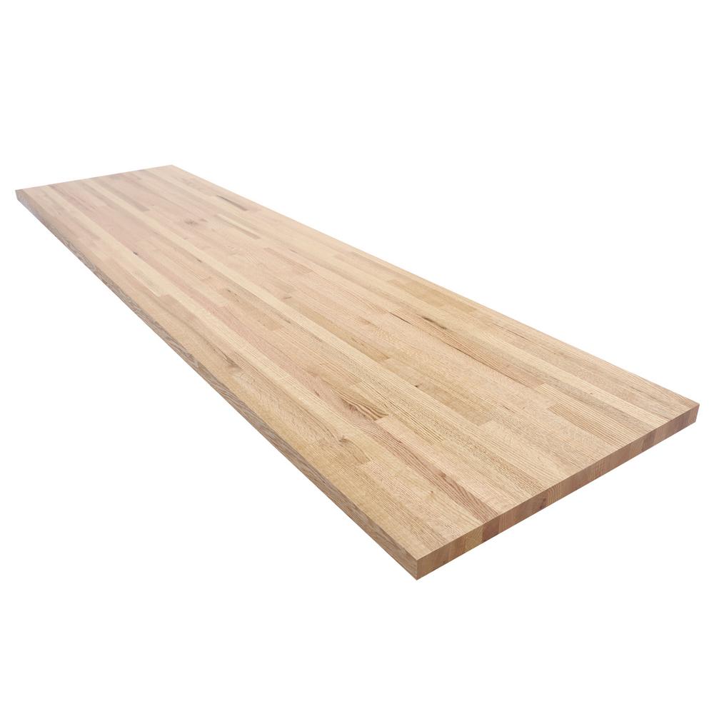 8 ft. L x 2 ft. 1 in. D x 1.5 in. T Butcher Block Countertop in
