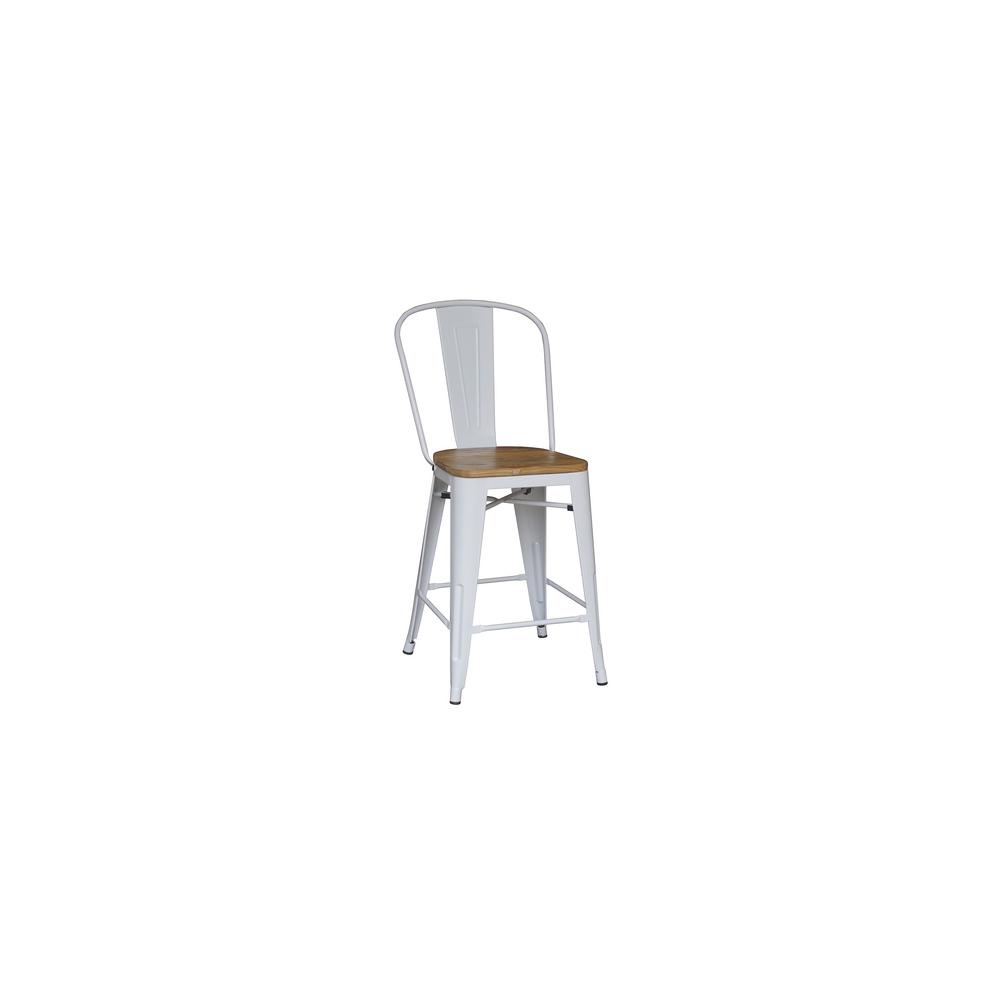 StyleWell 24 in. White Backed Counter Stool (Set of 2), Natural/White was $129.0 now $77.4 (40.0% off)