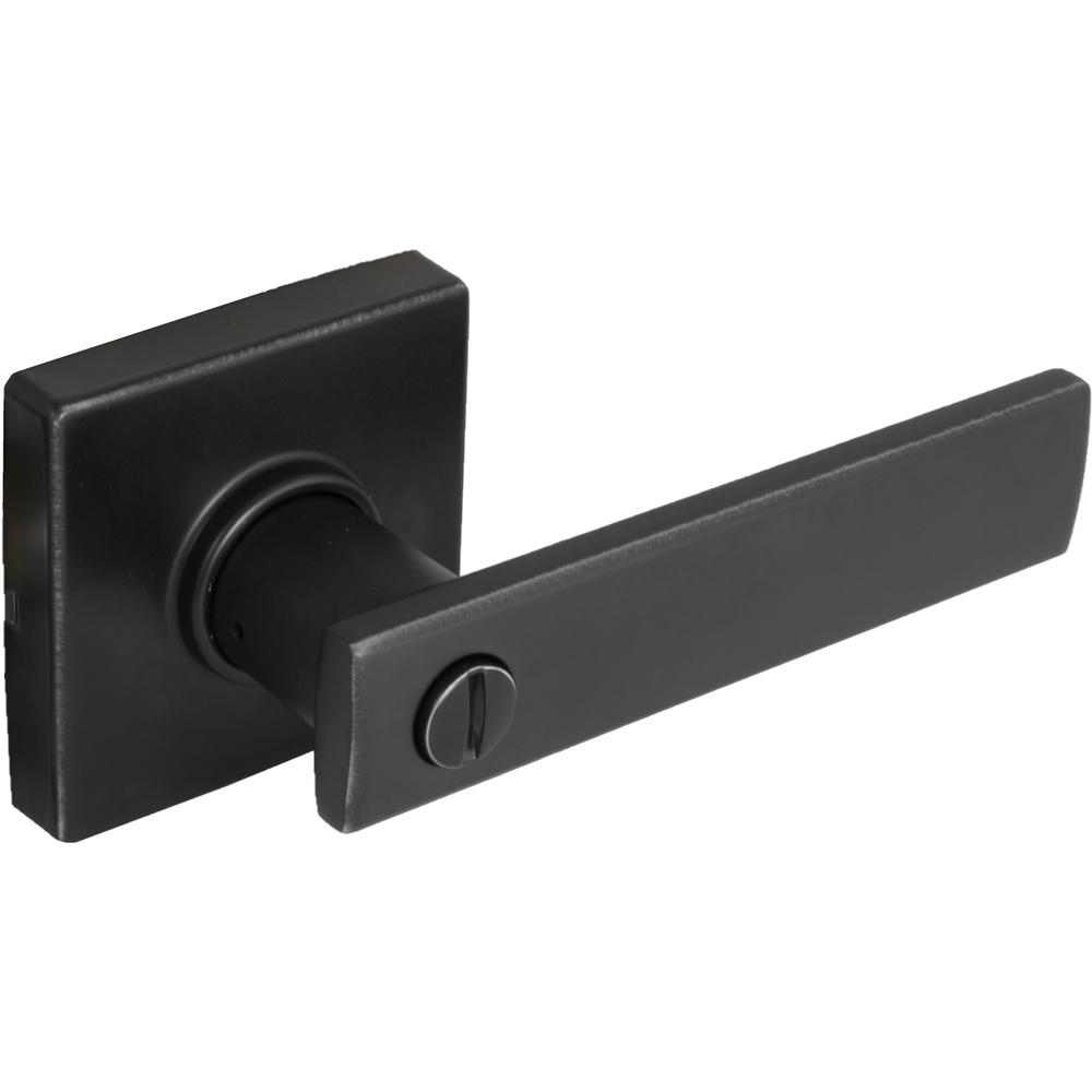 Defiant Westwood Matte Black Bed And Bath Door Lever With Square Rose