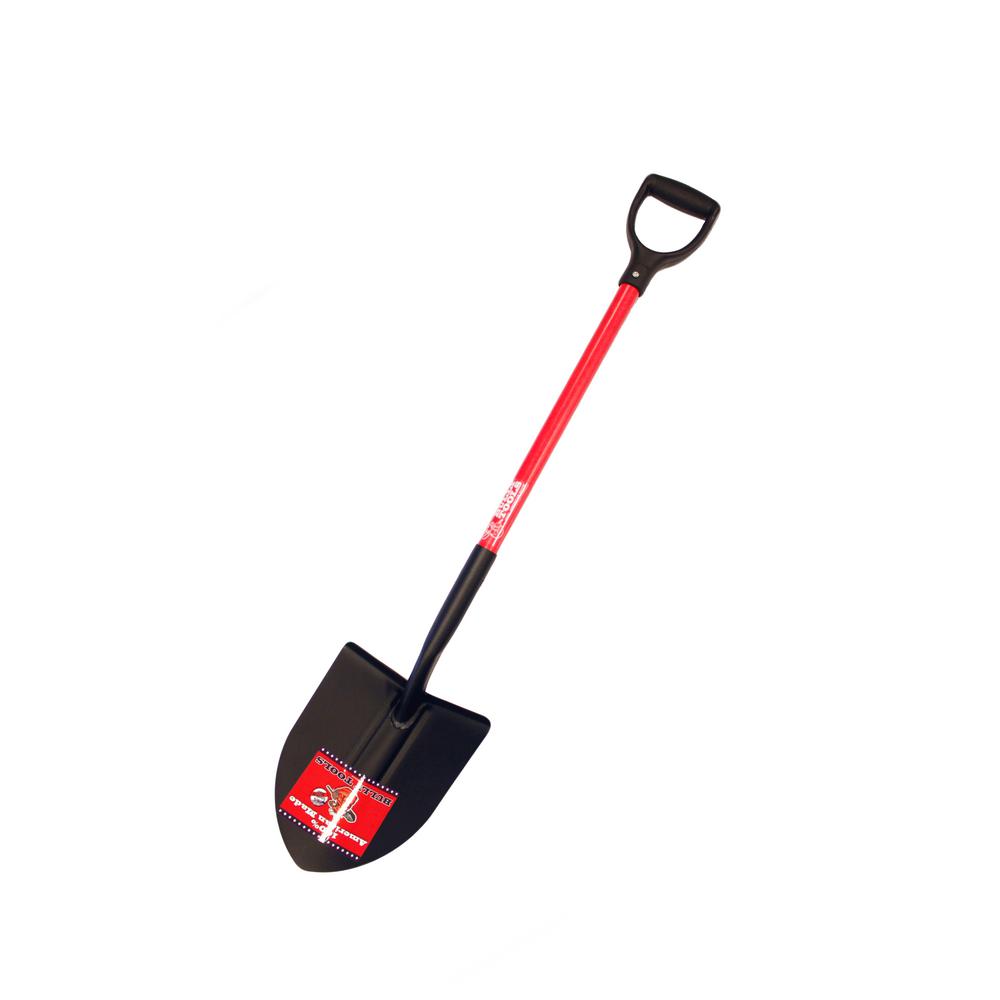 Bully Tools 14Gauge Round Point Shovel with Fiberglass DGrip Handle