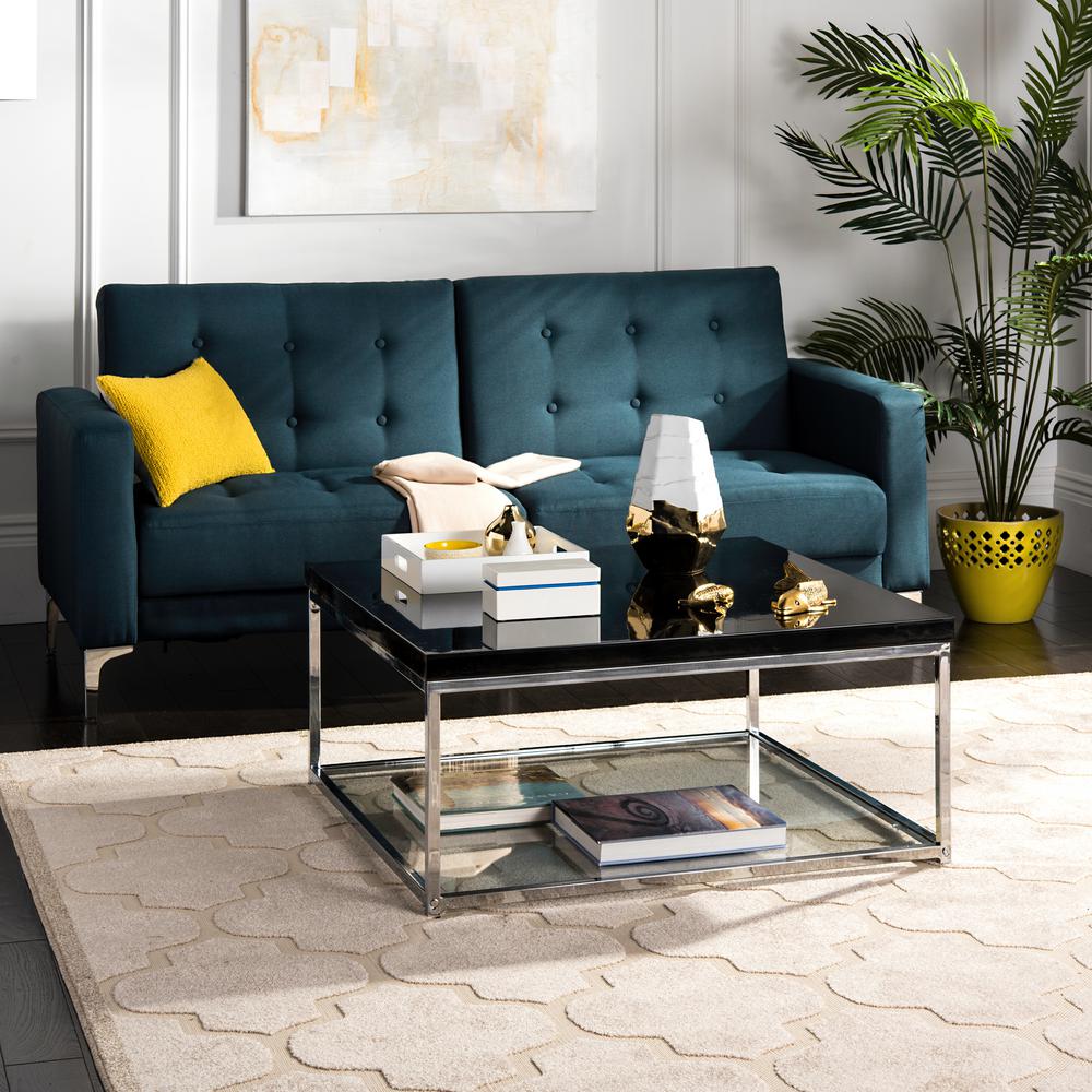 Safavieh Malone Chrome High Gloss Black Coffee Table Safavieh Malone Chrome High Gloss Black Coffee Table