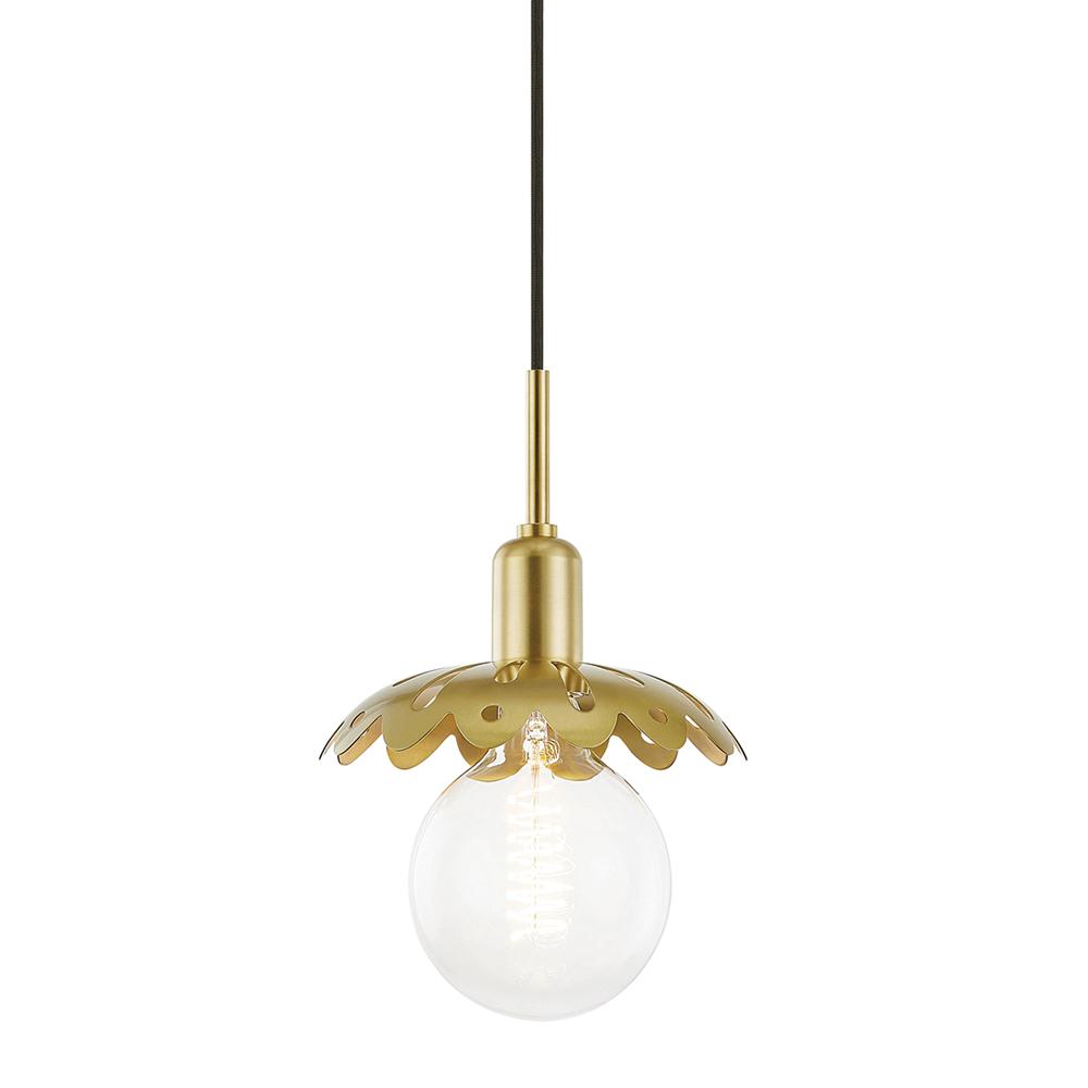 Mitzi By Hudson Valley Lighting Alyssa 1 Light Aged Br Pendant Alyssa 1 Light Aged Br Pendant