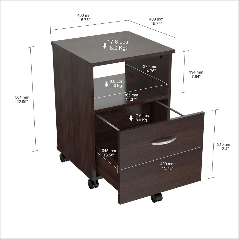 Inval Espresso Wengue Filing Cabinet Ar 1ltr The Home Depot
