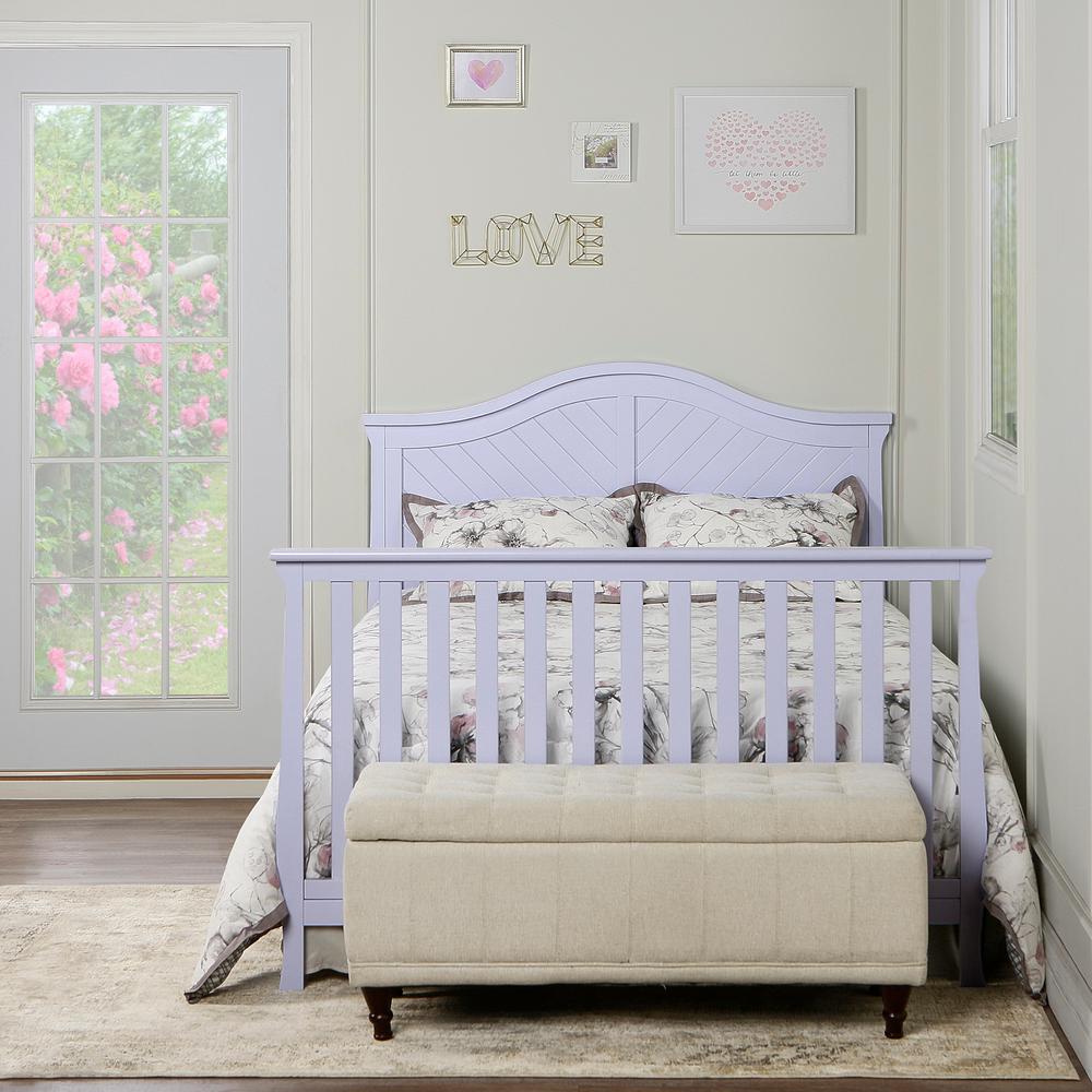 Dream On Me Kaylin Lavender Ice 5 In 1 Convertible Crib 730 Li